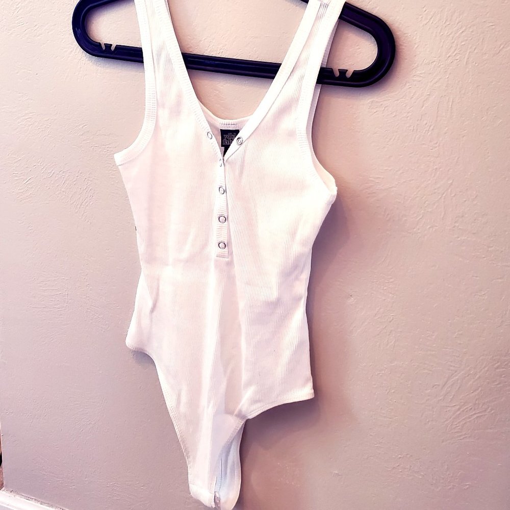 NEW White Fable tank bodysuit